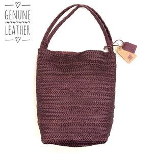 New✨ HANDCRAFTED Woven Leather Tote Bag